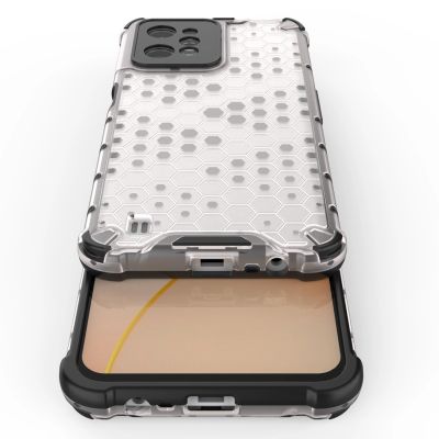 9. Honeycomb case armored cover with a gel frame Realme C31 transparent