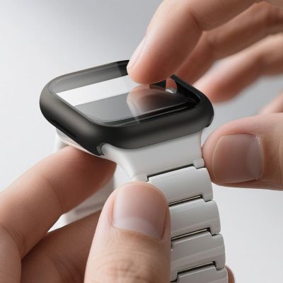 10. AmazingThing Radix Glass Screen Protector with Case for Apple Watch Series 11 46mm - Black