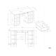 12. KUBA DESK SET + WHITE EXTENSION