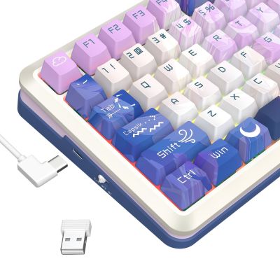 2. REDRAGON K708AK-RGB-PRO FLEKACT Keyboard USB + RF Wireless + Bluetooth White