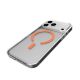 9. Puro Lite Mag TPU+PC Case Compatible with MagSafe for iPhone 17 Pro Max - Transparent with Orange Ring
