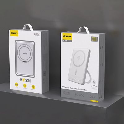 2. Dudao K28S 20W PD 5000mAh Powerbank with MagSafe and Stand - Silver