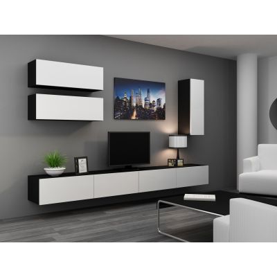 7. TV cabinet VIGO '140' 30/140/40 black/white gloss