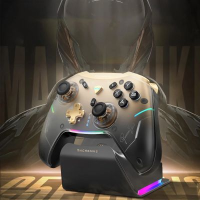 8. Machenike G5Pro Premium Edition Wireless Game Controller with Charging Station - Black and Gold