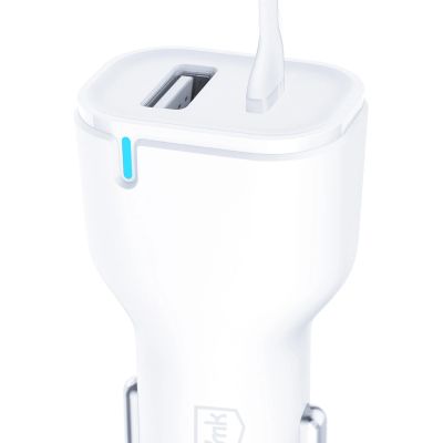 2. 3mk Car Charger 20W PD3.0 QC 3.0 USB 1A1C - White