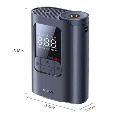5. Baseus GoTrip VA1 Wireless Pump 150 PSI 7500 mAh - Dark Gray