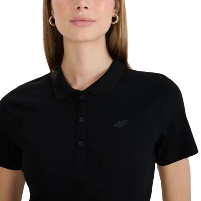3. Women's polo shirt 4F F0768 deep black 4FWMM00TPTSF0768 20S