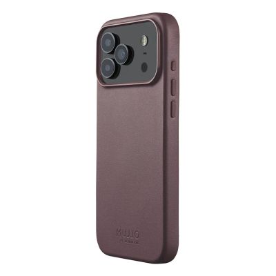 Mujjo Leather Case - leather case for iPhone 17 Pro Max compatible with MagSafe (bronze red)