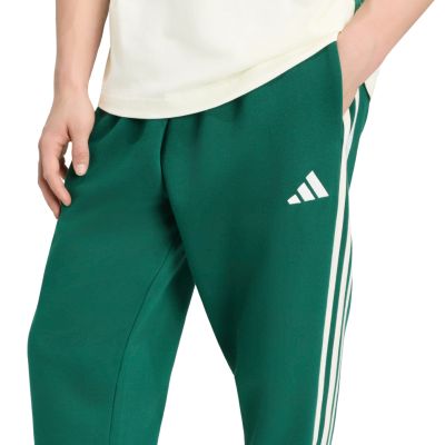 4. Men's adidas Essentials 3-Stripes Fleece Tapered Cuffed Pants Green KY4129