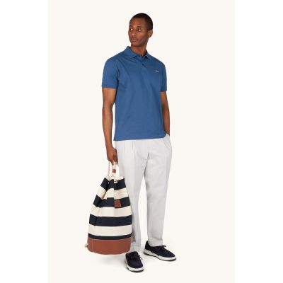3. Paul&Shark navy blue and ecru unisex fabric bag 26418102-H21 - elegant and practical