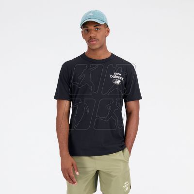 6. New Balance Essentials Reimagined Cott BK M T-shirt MT31518BK