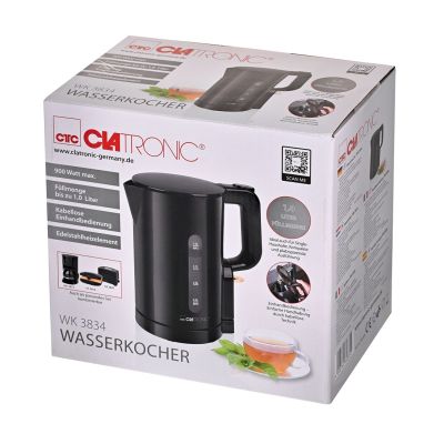 7. Electric kettle 1L WK 3834 CLATRONIC black