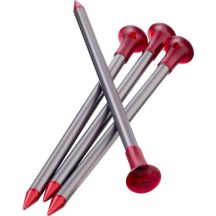 MSR Carbon-Core Stud Aluminum, Carbon Fiber Red, Silver 4 pcs.
