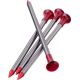MSR Carbon-Core Stud Aluminum, Carbon Fiber Red, Silver 4 pcs.