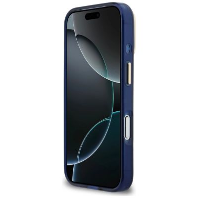 5. Guess IML 4G Script Metal case for iPhone 17 Pro Max - blue