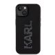 3. Karl Lagerfeld 3D Rubber Glitter Logo case for iPhone 15 - black