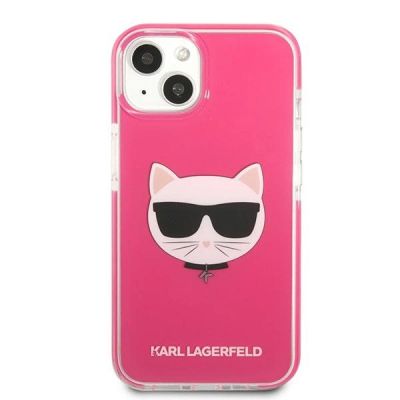 3. Karl Lagerfeld Choupette Head case for iPhone 13 mini - fuchsia