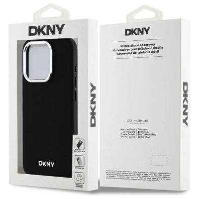 8. DKNY Plain Logo MagSafe iPhone 15 Pro Case - Black