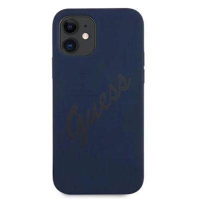 3. Guess GUHCP12SLSVSBL iPhone 12 mini 5.4" blue/blue hardcase Script Vintage