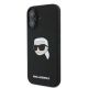 3. Karl Lagerfeld Silicone Karl Head Print MagSafe iPhone 16 Case - Black