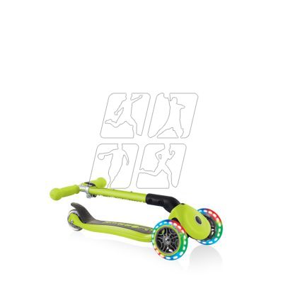 16. 3-wheel scooter Globber Foldable Lights Lime Green Jr 437-106