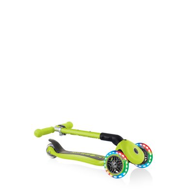16. Globber Foldable 3-Wheel Scooter Lights Lime Green Jr 437-106
