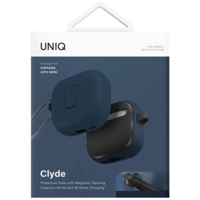 5. Uniq Clyde Lock Case for AirPods 4 - Blue
