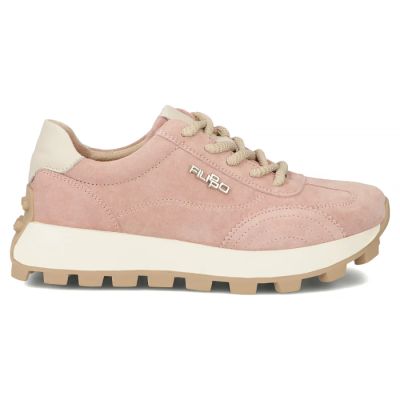 3. Leather platform sneakers, pink, Filippo DP7498