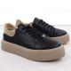 7. Women's leather platform sneakers, black, Filippo DP6119