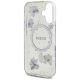 7. Guess Resin Flowers Glitter MagSafe case for iPhone 16 - purple