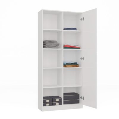 2. SHELVING 80CM DOOR WHITE SET