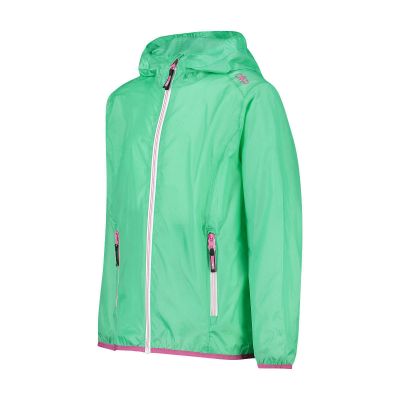 2. CMP Kid G Jacket Rain Fix Hood Lightweight Green (3X53255-E306)