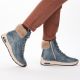 6. Women's insulated ankle boots, blue, Rieker 44530-14
