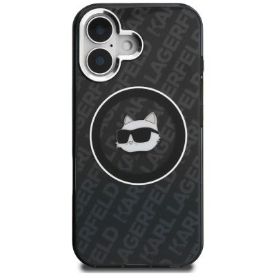 3. Karl Lagerfeld IML Choupette Head Logo MagSafe Case for iPhone 16 - Black