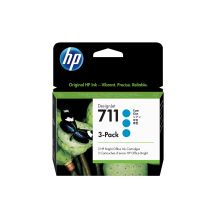 HP 3-Pack Cyan 711 DesignJet Ink Cartridges 29ml