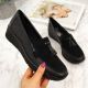 7. Rieker W RKR395 black wedge shoes