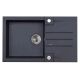 SINK WITH A SIPHON (ROCK 130 91 BLACK