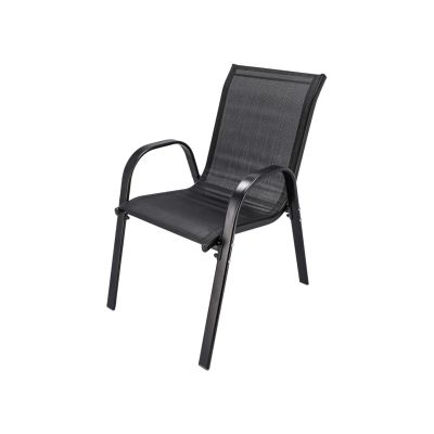 11. Classic Black Forest textile garden furniture set, two chairs + black table