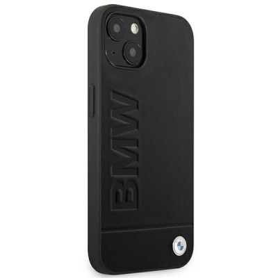 4. Case BMW BMHCP14MSLLBK iPhone 14 Plus 6.7 "black / black Leather Stamp
