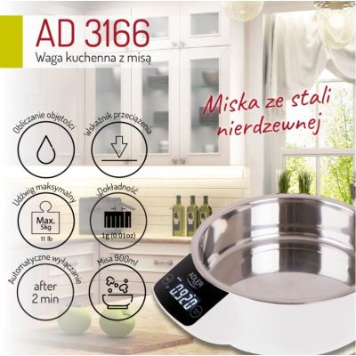 4. Adler AD 3166 kitchen scale (black)