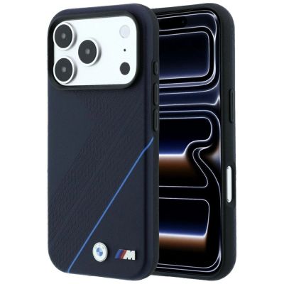 BMW M Tire Track Blue Line MagSafe Case for iPhone 18 Pro / 17 Pro - Navy Blue