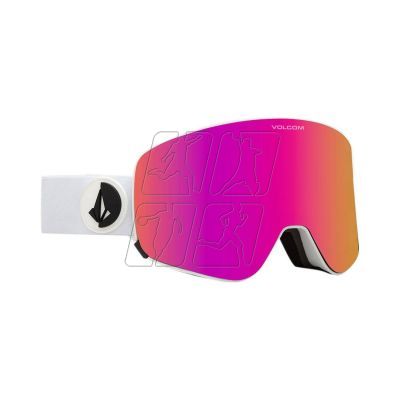 2. Volcom GARDEN MATTE WHITE/PINK CHROME snowboard goggles (VG0122301)