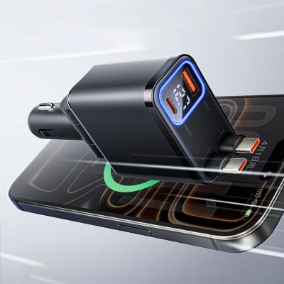 7. ORICO Twin Reach 45W 1A3C Dual Retractable Car Charger