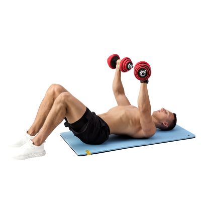 19. Rubber-coated dumbbells HMS SGGX20 with a 20kg barbell function