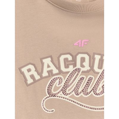7. Oversized T-shirt with print for girls 4F 4FJRAW26TTSHF4242-83S