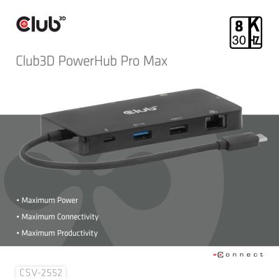 6. Club3D USB-C 9in1-HUB >2xHDMI/2xUSB/USB-C/LAN 4K60Hz PD100W retail