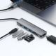 5. Acefast J18 USB Hub USB-C 6-in-1 HDMI 4K 60Hz PD90W Docking Station - Gray