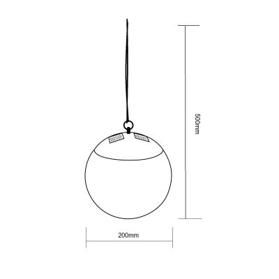7. SOLAR LAMP PLASTIC BALL HANGING WITH CLIP 10X30CM