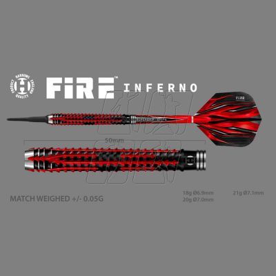 9. Darts Harrows Fire Inferno 90% Softip HS-TNK-000016009