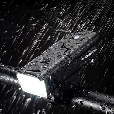 12. Rockbros 24510003001 Front Bike Light 260 lm + USB-C - USB-A Cable - Black